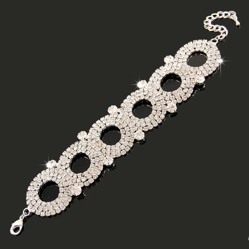 New Fashion Charm Bracelets 925 Silver AAAAA Zircon Crystal Women Bracelet Wedding Engagement Luxury Jewelry