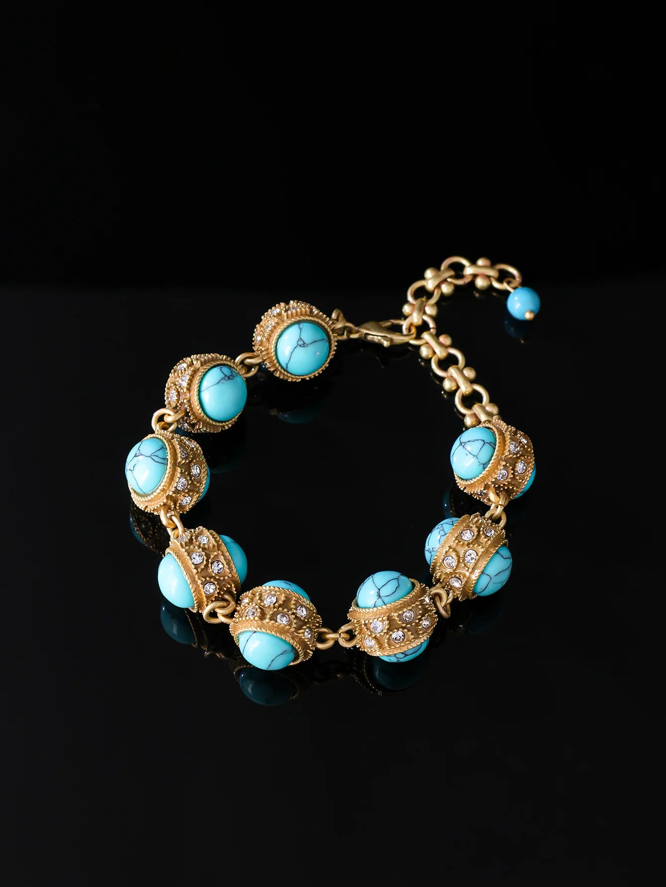 Natural Stone Bracelets for Women Vintage Palace Style Versatile Jewelry Geometric Light Luxury Elegant Pulseras Mujer