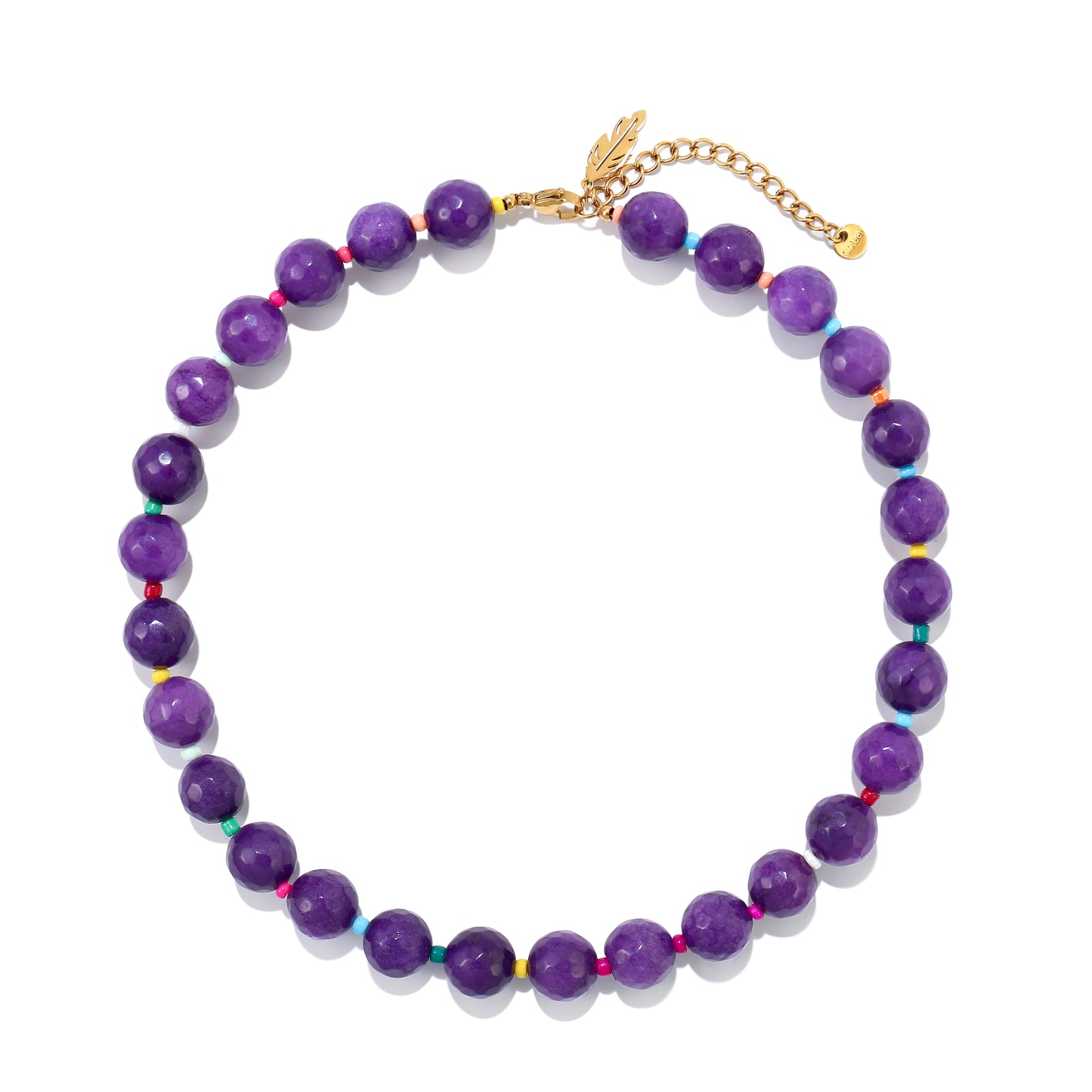 Badu Handmade Colorful Stone Beads Choker Necklace for Women Bohemian Summer Beach Holiday Jewelry Gifts