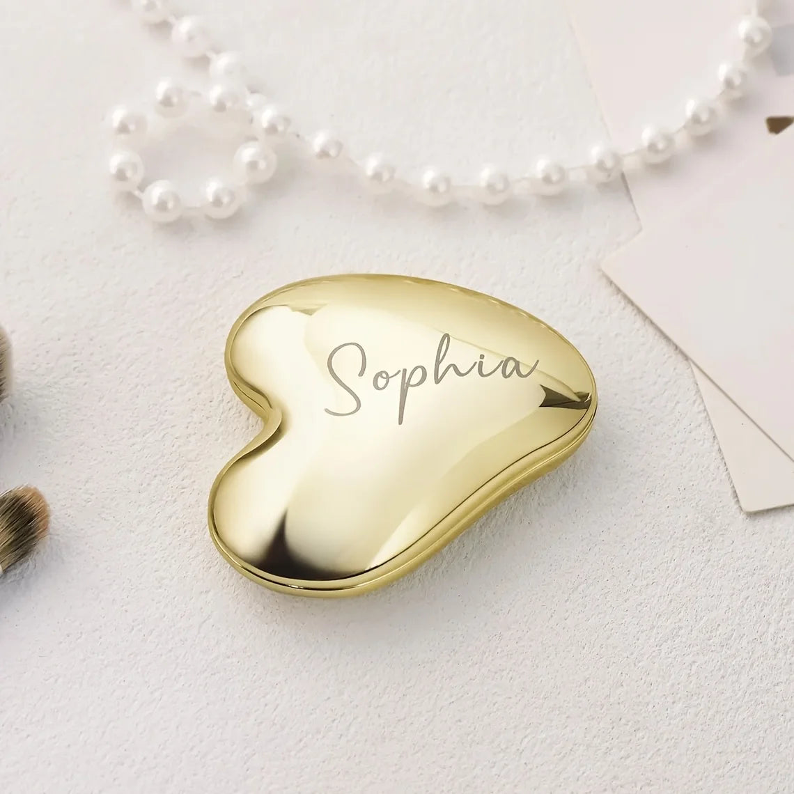 Custom Name Pocket Mirror for Women Personalized Engravable Compact Travel Delicate Mirror Unique Gift for Mom Sister Friend