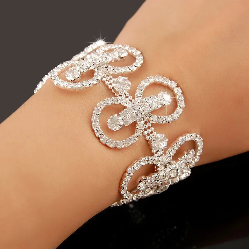 New Fashion Charm Bracelets 925 Silver AAAAA Zircon Crystal Women Bracelet Wedding Engagement Luxury Jewelry