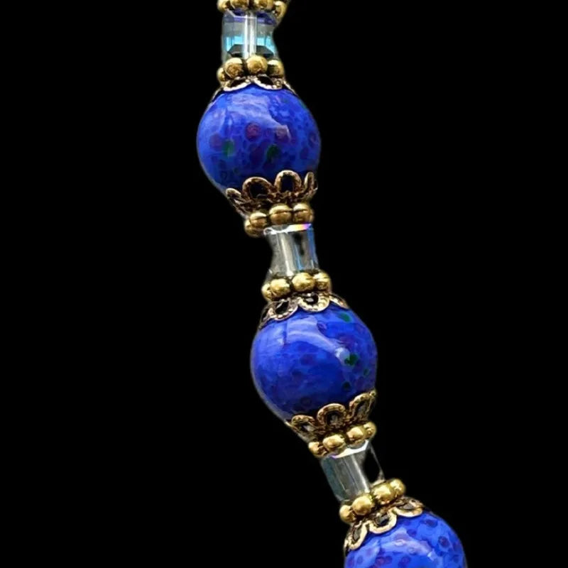 NISHIZAWA Blue Beads Women Earrings Geometric Vintage Palace Style Jewelry Luxury Fashion Elegant Versatile Aretes De Mujer