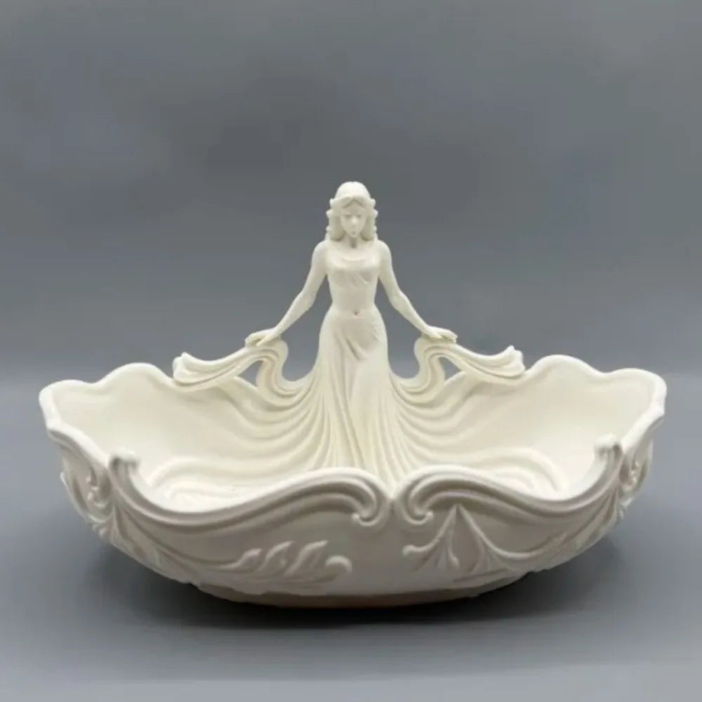 Decoration Elegant Jewelry Storage Tray Simple Statue-Shaped Home Desktop Tray Entryway Decoration Tray Nightstand
