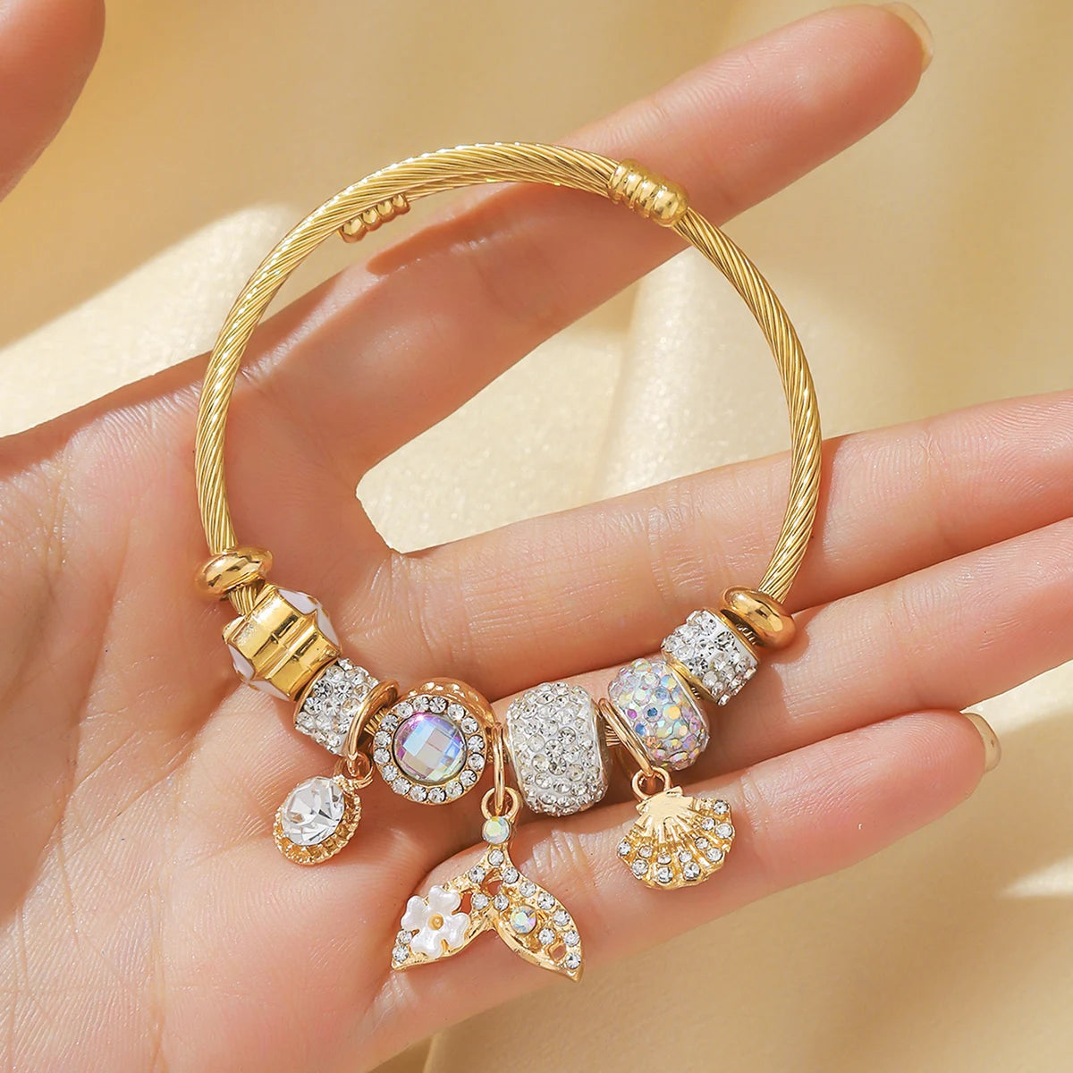 1PC Women's Fashion Pan Family Multi Element Beaded Bracelet Jewelry Accessories Suitable for Date, Party, Festival Gifts