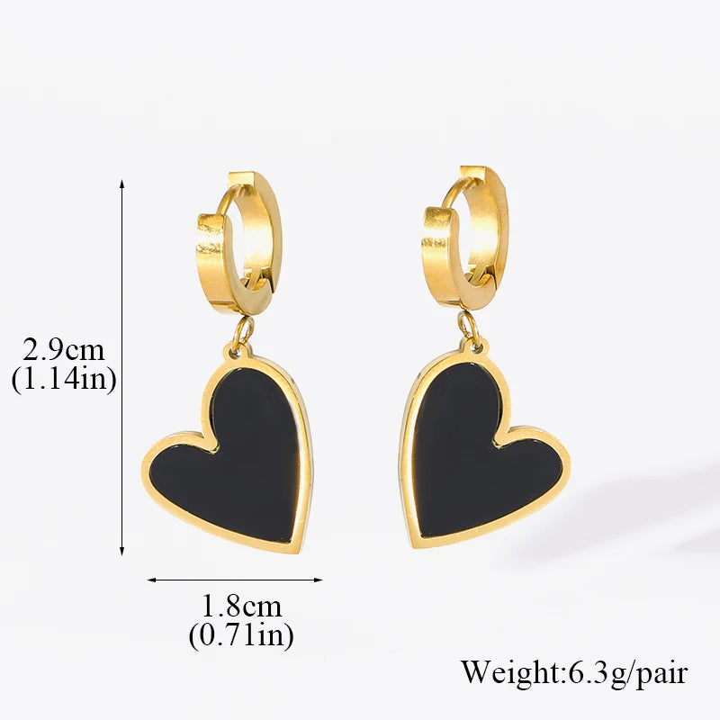 EILIECK 316L Stainless Steel Exaggerated Four-Leaf Flower Earrings For Women Girl Fashion Ear Jewelry Holiday Gift Bijoux Серьги