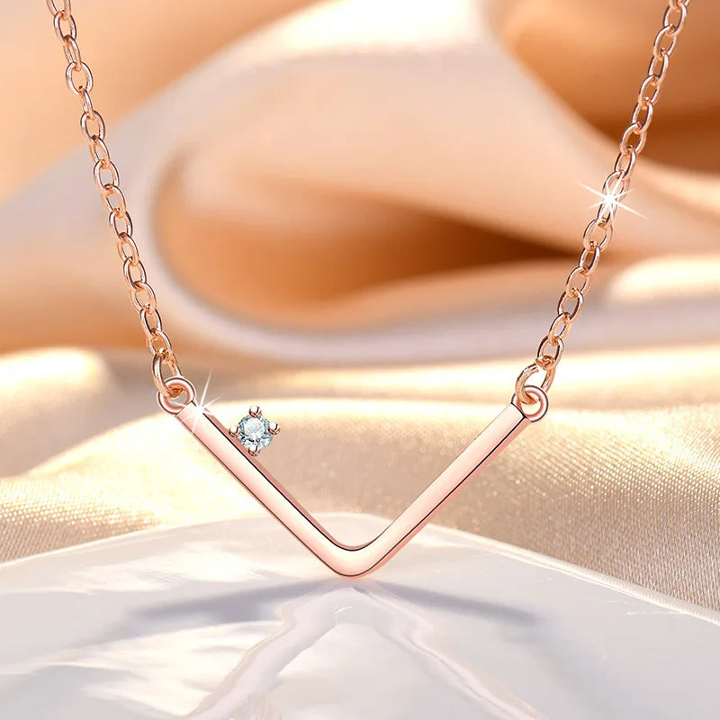 925 Sterling Silver Necklace Pendant Romance Heart Zircon High Quality For Woman Fashion Wedding Engagement Jewelry Gift