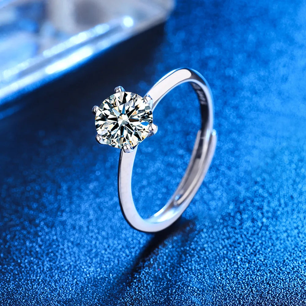 New 925 Sterling Silver 6A Zircon Ring Luxury Shines Simplicity Fashion Exquisite For women Wedding Engagement Jewelry