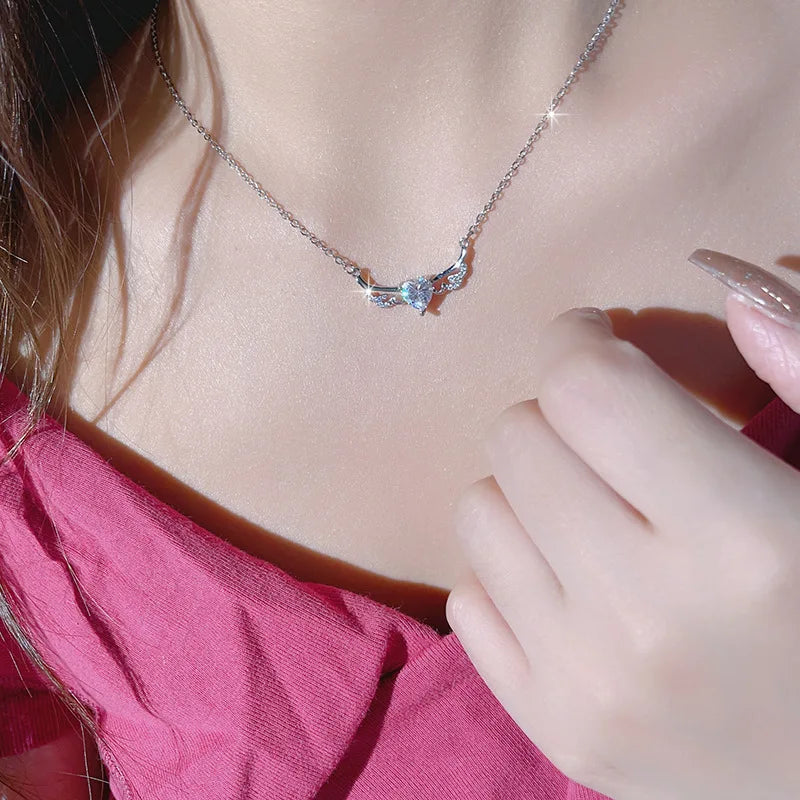 New 925 Sterling silver Necklace Pendant High quality Heart Fashion jewelry chains For Women Men Wedding Birthday Party Gift