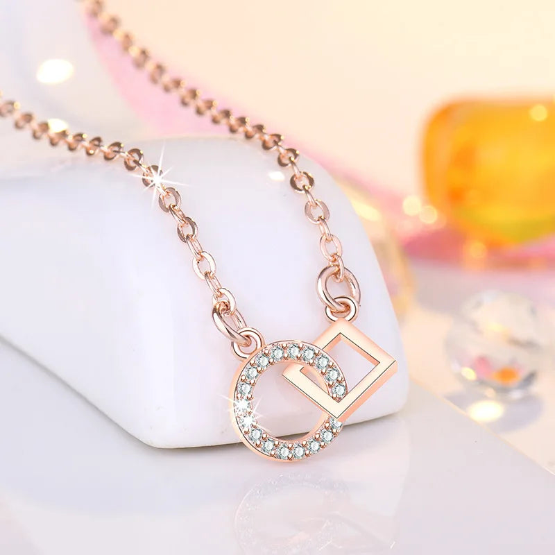 925 Sterling Silver Necklace Pendant Romance Heart Zircon High Quality For Woman Fashion Wedding Engagement Jewelry Gift