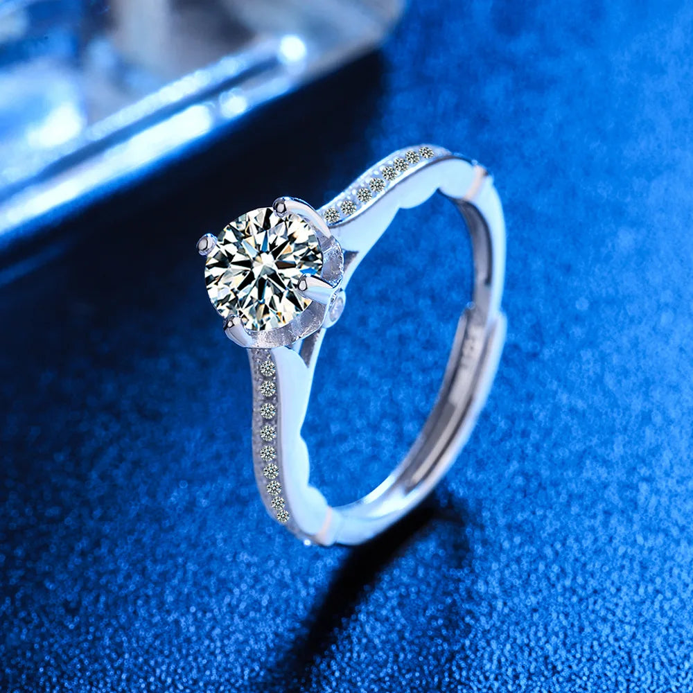 New 925 Sterling Silver 6A Zircon Ring Luxury Shines Simplicity Fashion Exquisite For women Wedding Engagement Jewelry