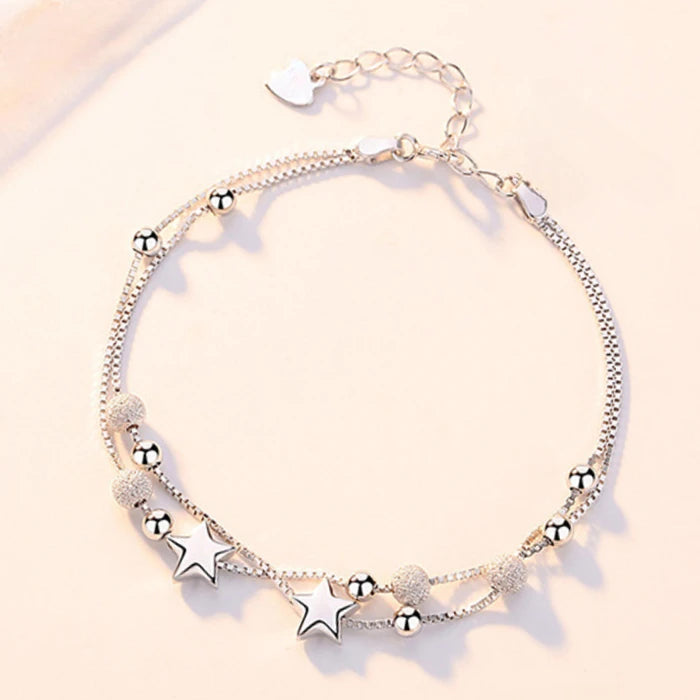 Luxury 925 Sterling Silver Ball Bracelets For Woman Korean Designer Lucky Beads Chain Bracelets Party Wedding Charm Jewelry Gift