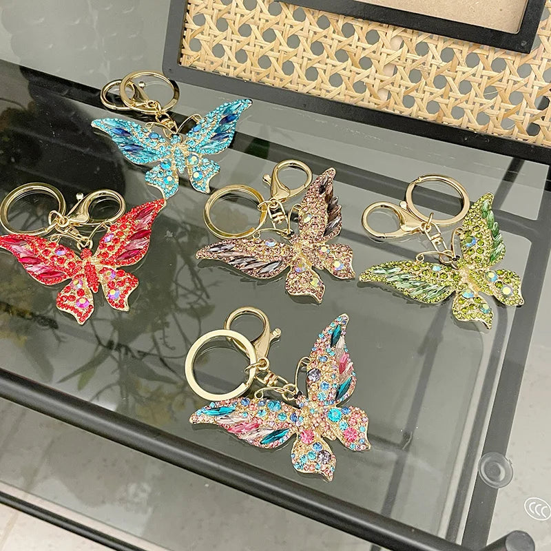Easya 2024 Fashion Butterfly Bows Luxury Glitter Keychains High Quality Bags Decorate Wedding Gifts for Guests