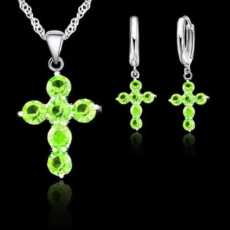 S925 Silver Needle Luxury Jewelry Sets 24 Models Option Cubic Zircon Rhinestone Charming Pendant Wedding Engagement Accessory