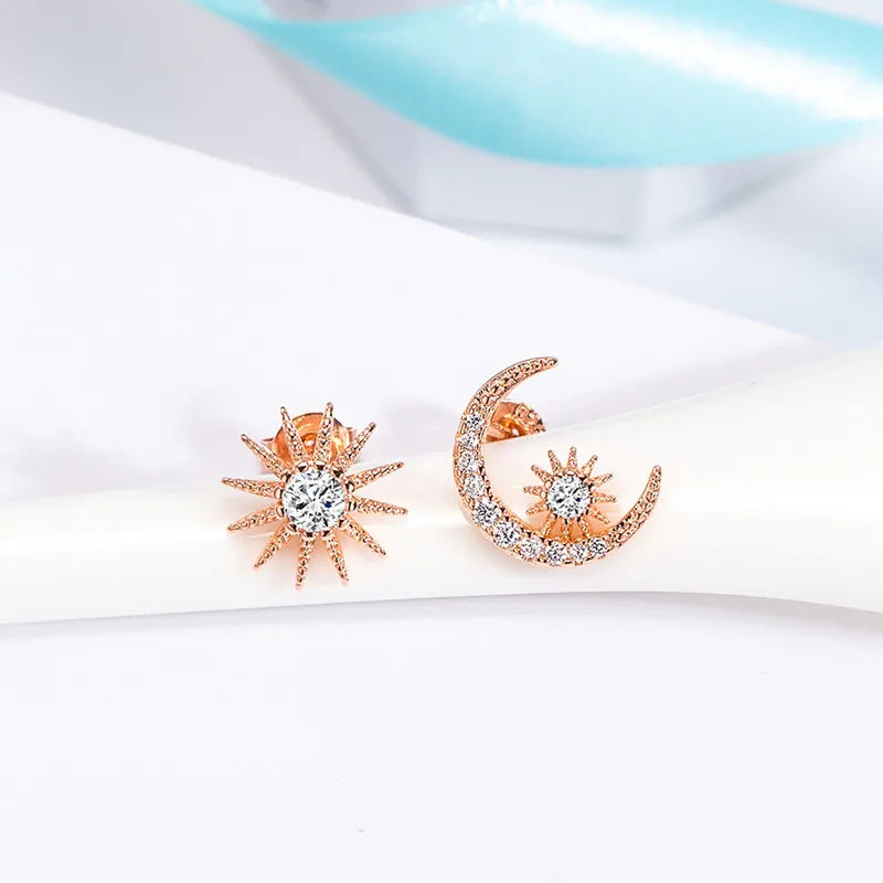 New 925 Sterling Silver Earrings AAA Zircon For Women Exquisite Student Girlfriend Jewelry Accessories Wedding Fashion Gift