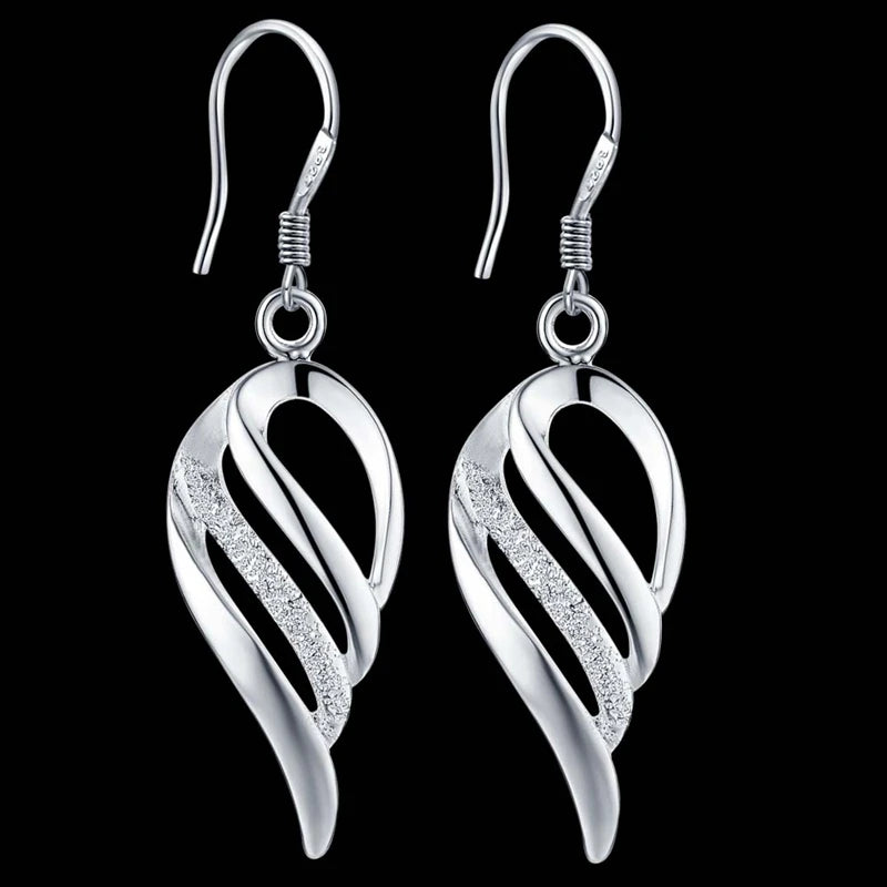 New 925 Sterling Silver Earrings Hot Hearts For Women Exquisite Student Girlfriend Jewelry Accessories Wedding Fashion Gift