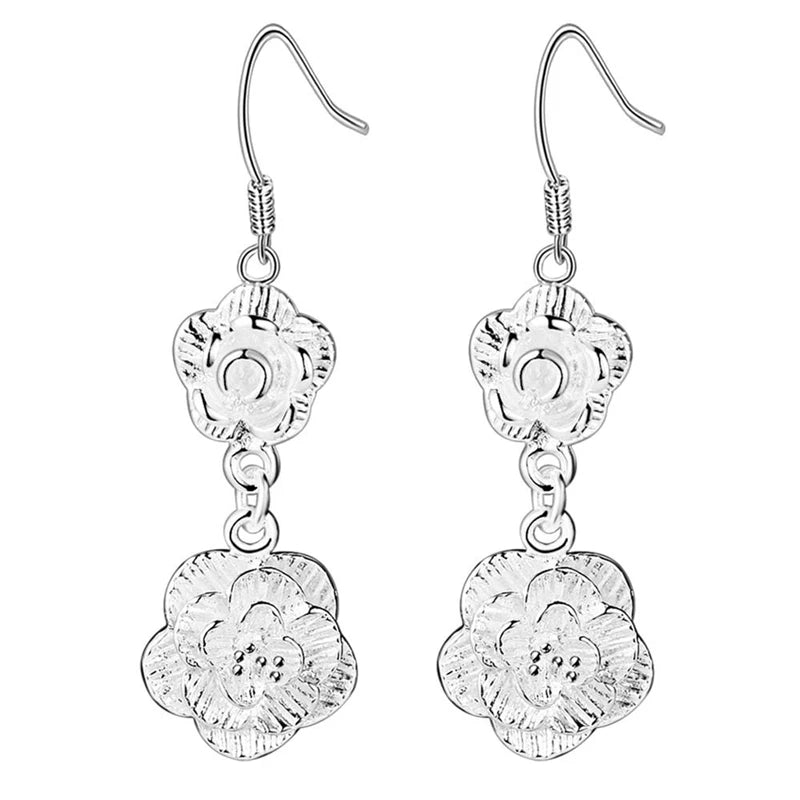 925 Sterling Silver Earrings Hot Beads For Women Exquisite Student Girlfriend Jewelry Accessories Wedding Fashion Gift