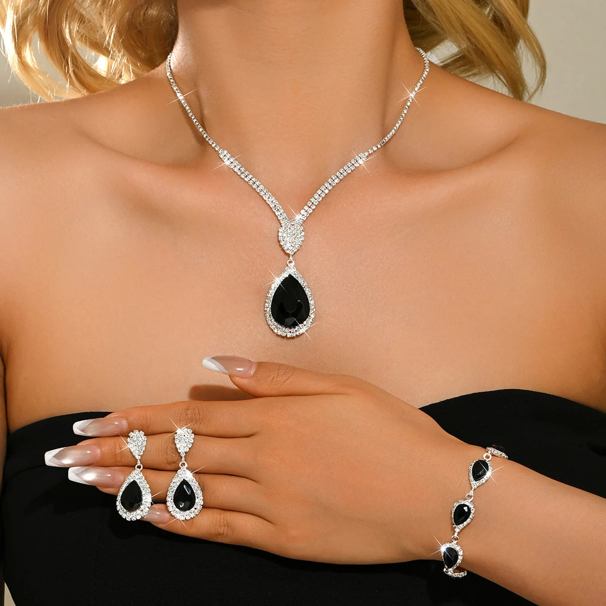 Bohemian Seaside Necklace Earrings Bracelet Jewelry Set Multi Color Classic Style Suitable for Daily Gatherings