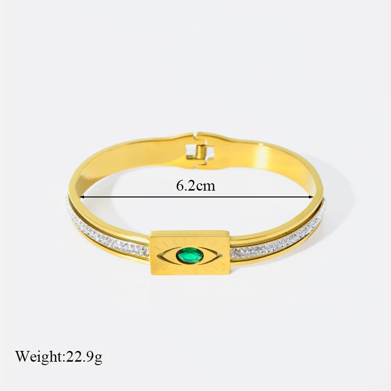 EILIECK 316L Stainless Steel Gold Color Twisted Bangles For Women New Trendy Adjustable Bracelet Waterproof Jewelry Gift Party