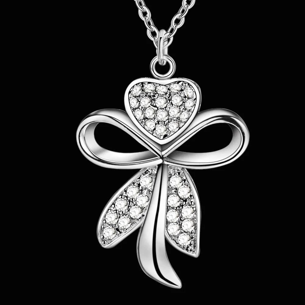 New 925 Sterling Silver Necklace Pendant Chain 5A Zircon For Women Fashion Jewelry Party Wedding Accessories Gifts