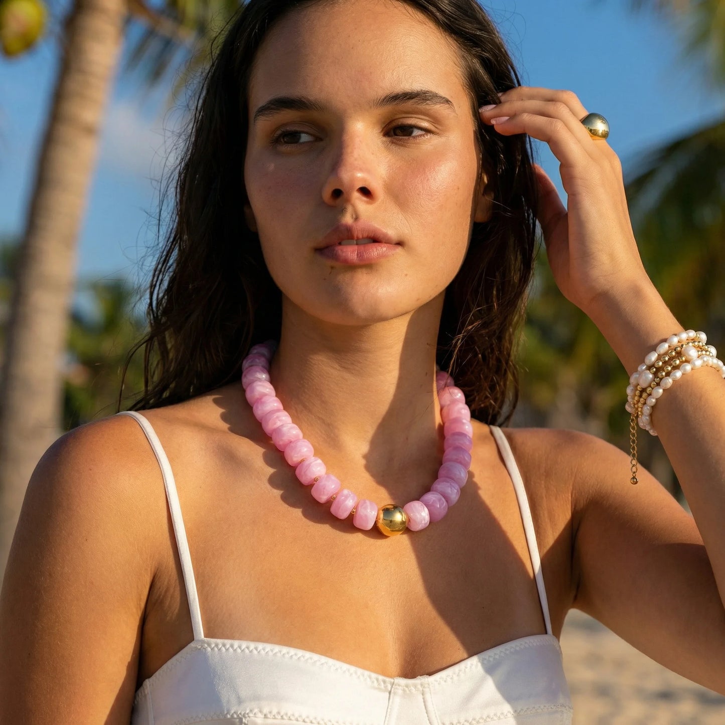 Badu New Colorful Acrylic Beaded Choker Necklace for Women Bohemian Trendy Summer Statement Jewelry Gift 2026