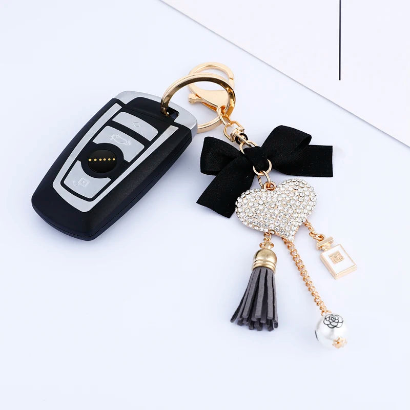 Easya New Pink Bow Love Keychain Backpack Luxury  Jewelry Gift