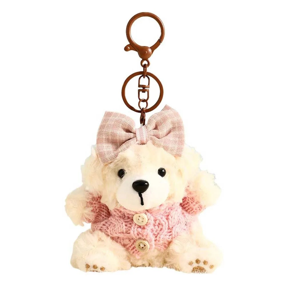 Bow Tie Sweater Clothing Bow Sweater Bear Keychain Alloy Hanging Rope Biscuit Cookie Bear Bear Key Ring Ornaments Cartoon