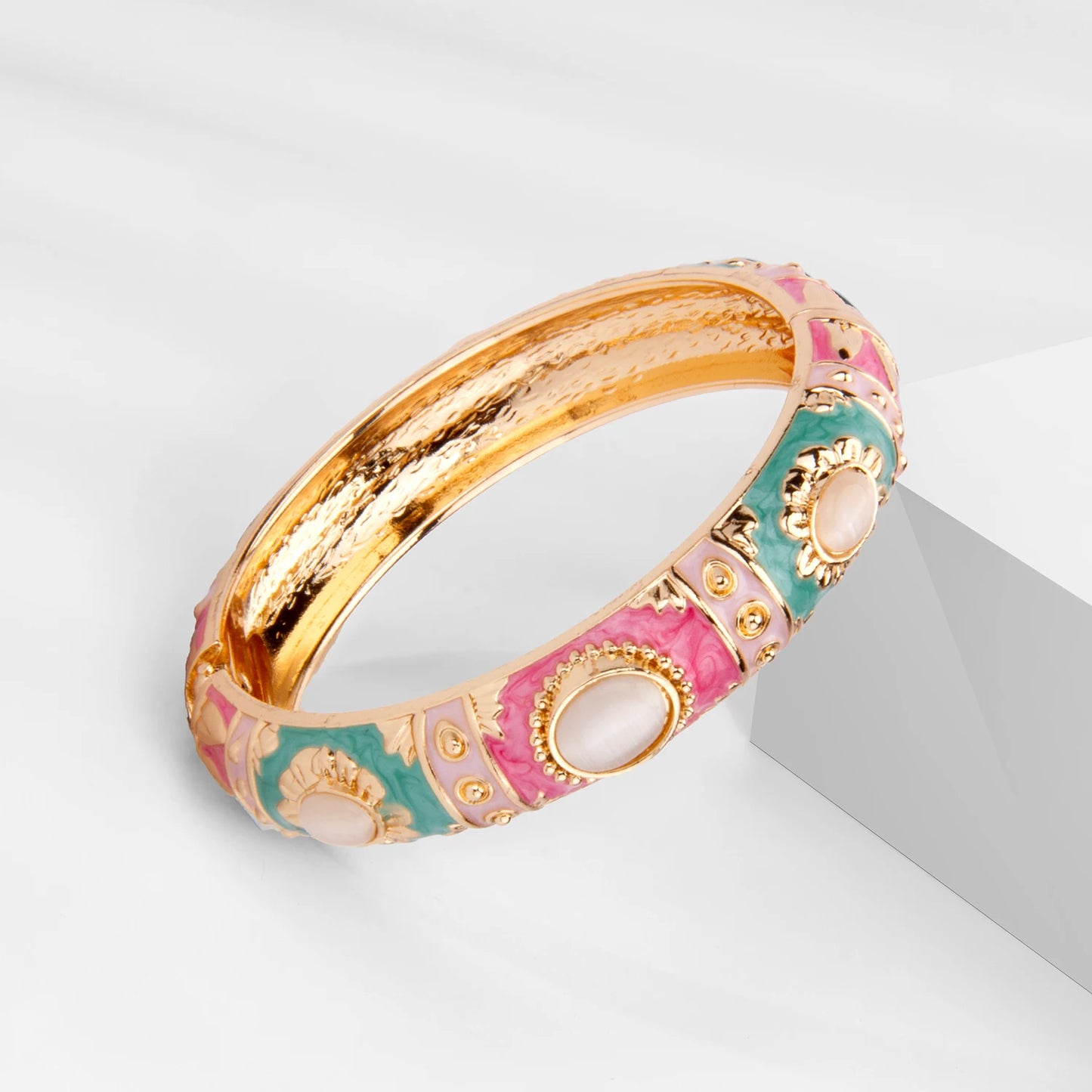 1/5 PCS Enamel Bracelet For Women Bangle On Hand Cloisonne Women's Hand Bracelets India African Jewelry Bohemian Designer Gifts
