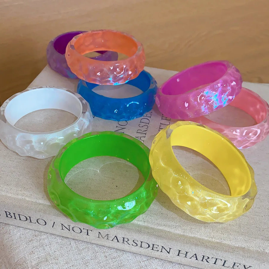 2026 Trendy Summer Irregular Fashion Resin Bracelet For Fashion Women Charm Sea Beach Seaside Vacation Jewelry Accessories