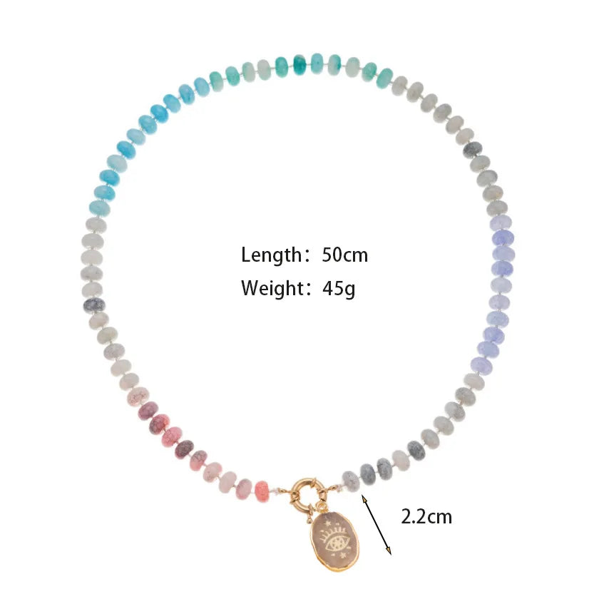 2026 Fashionable Trendy Summer Colorful Heart Beaded Necklace Colorful Beaded Necklace Back-to-School Season Gift