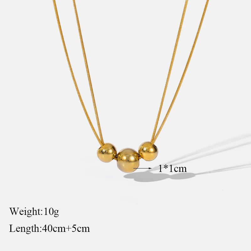 EILIECK 316L Stainless Steel Heart Love Pendant Necklace Statement Golden Glossy Thick Chunky Collar Dangle Neck Chain Jewelry