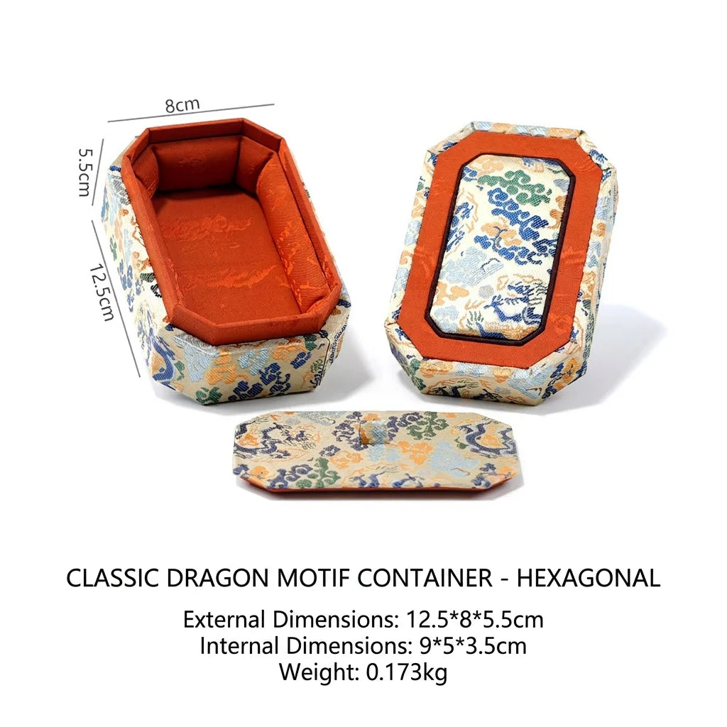 Antique Storage Box Easy To Maintain Oriental Jewelry Box Fabric Storage Box Wear-Resistant For Jewelry Storage