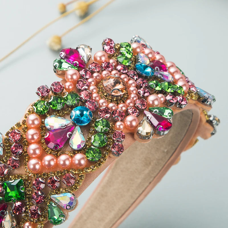 Cross border New European and American Fashionable and Gorgeous Baroque Headband High end Trendy Hair Accessories for Women