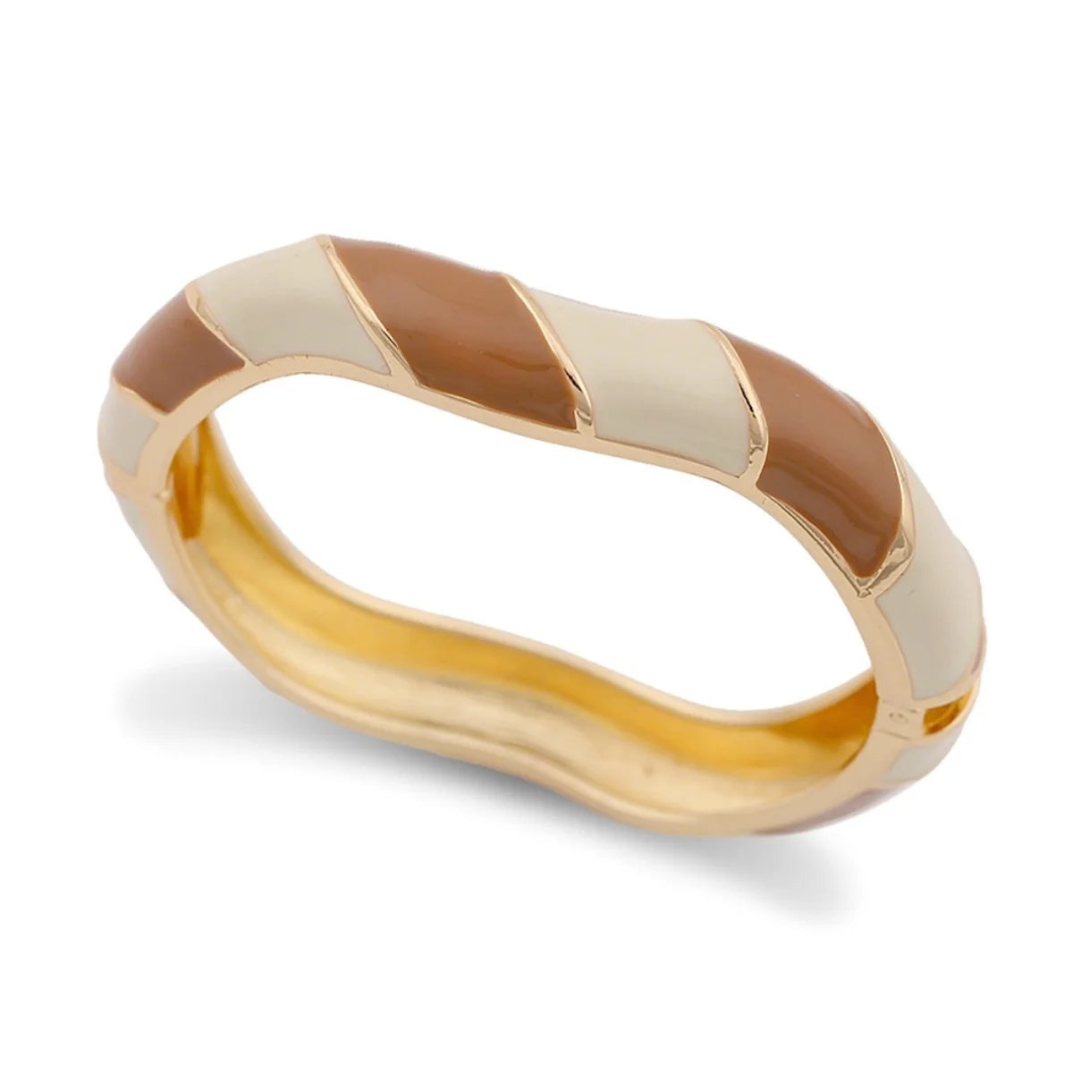 KMVEXO 7 Style Boho Beige Coffee Enamel Irregular Metal Bracelet For Women Men Punk Geometric Heart Cuff Bangle Fashion Jewelry