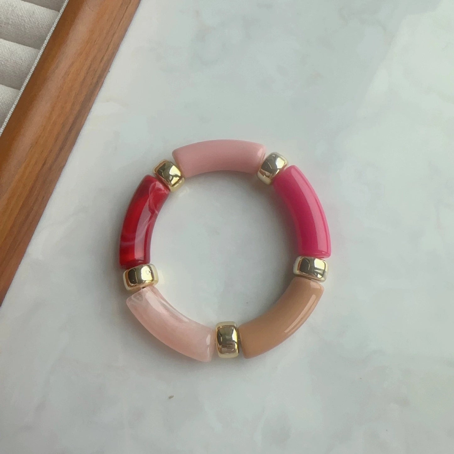 2026 Personalized Acrylic Resin Bead Bracelet For Women Trendy Summer Bohemian Sea Beach Seaside Vacation Jewelry Accessories