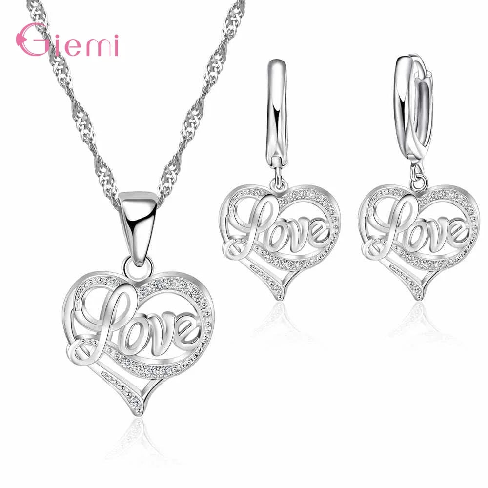 925 Silver Needle Jewelry Sets for Women Girls 34 Models Option Austrian Crystal Rhinestone Pearl Pendant Necklace Earrings