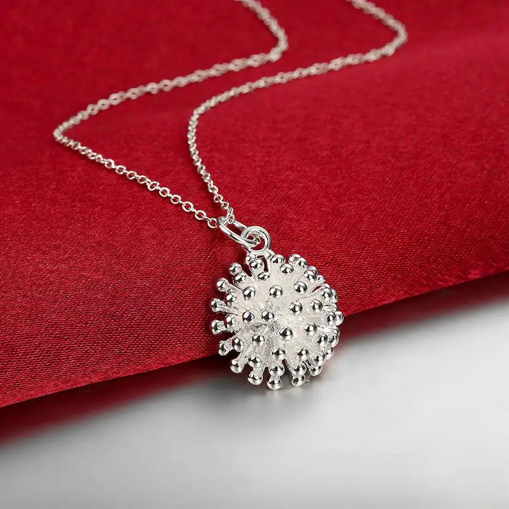 925 sterling Silver necklace earring bracelet rings Jewelry set for women Fireworks Pendant bangle Hot charm Fashion Party Gift