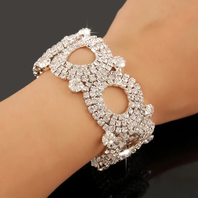 New Fashion Charm Bracelets 925 Silver AAAAA Zircon Crystal Women Bracelet Wedding Engagement Luxury Jewelry