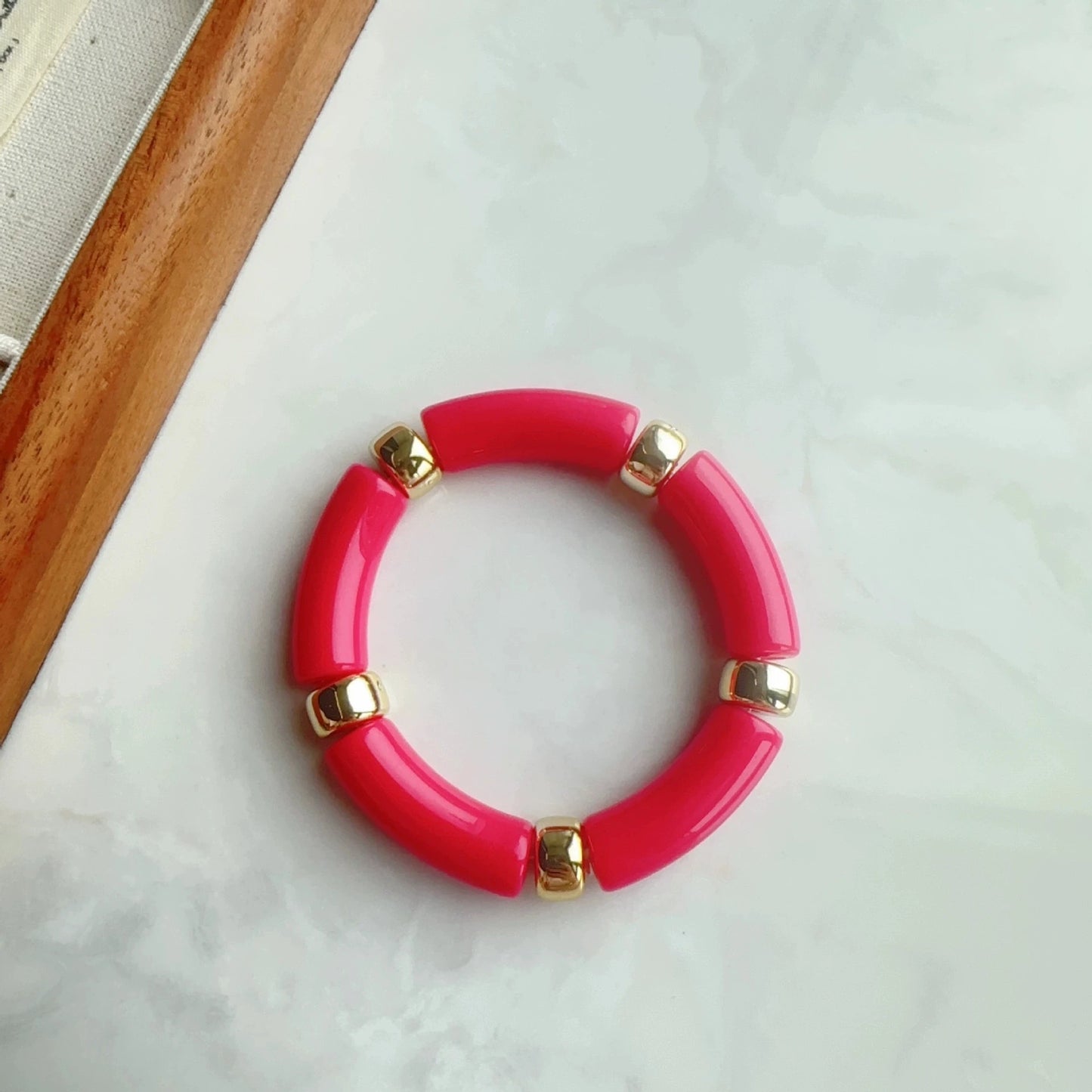 2026 Personalized Acrylic Resin Bead Bracelet For Women Trendy Summer Bohemian Sea Beach Seaside Vacation Jewelry Accessories
