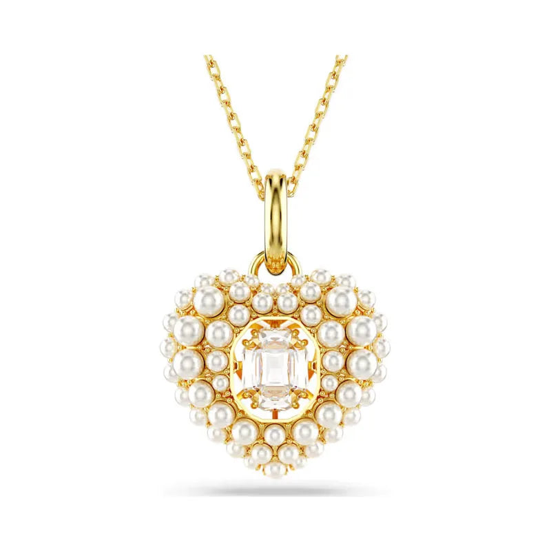 2026 New High-Quality Sparkling Crystal Seashell Seahorse Heart Cross Feather Elegant Necklace Collarbone Chain Valentine's Day