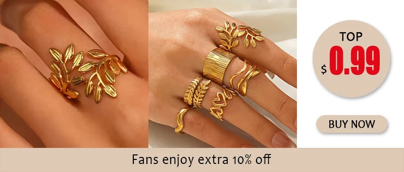 EILIECK  316L Stainless Steel New Design Dragonfly Ring Jewelry Women 18 K Plated Metal Texture Gold Color Ring Accessories