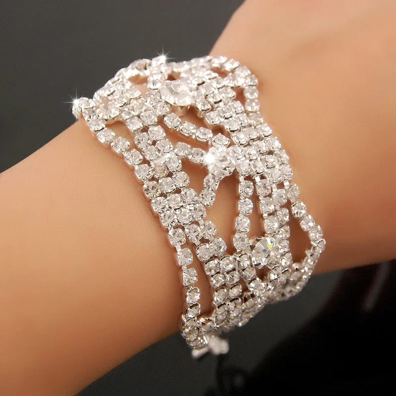 New Fashion Charm Bracelets 925 Silver AAAAA Zircon Crystal Women Bracelet Wedding Engagement Luxury Jewelry