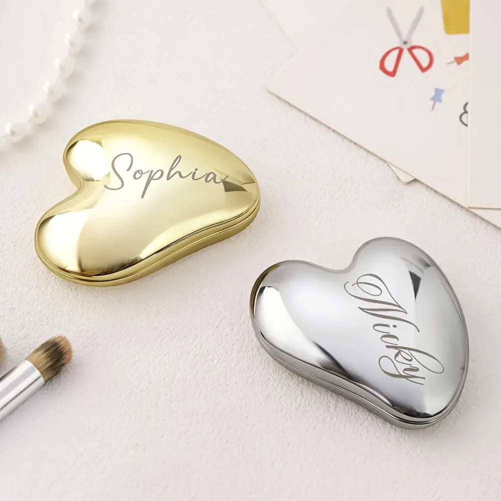 Custom Name Pocket Mirror for Women Personalized Engravable Compact Travel Delicate Mirror Unique Gift for Mom Sister Friend