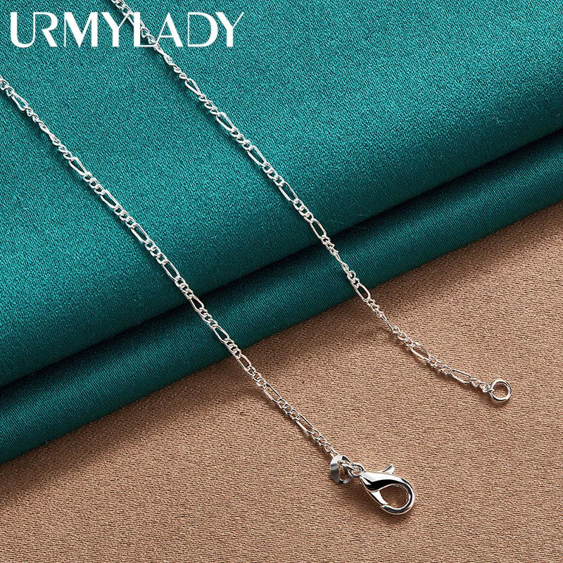 URMYLADY 925 Sterling Silver LOVE Heart Pendant Necklace For Women Wedding Party Gift Fashion Charm Jewelry