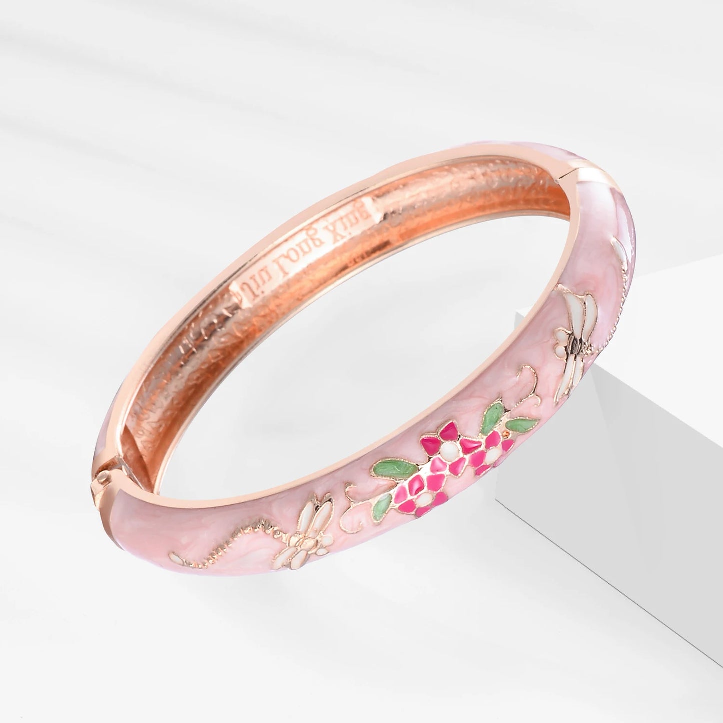 Cloisonne Bracelet For Women Bangles On Hand Enamel Jewelry Flower Women's Hand Bracelet Female Bangle Mother's Day Gifts Wife