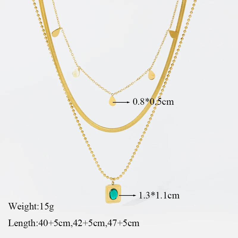 EILIECK 316L Stainless Steel Exaggerated Acrylic Link Thick Chain Necklace For Women Girl Fashion Leaves Neck Chain Jewelry Gift