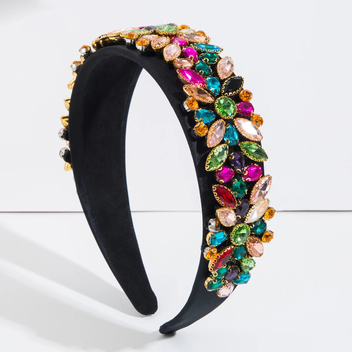New Style Hair Band, Heavy Craftsmanship, Fashionable Baroque Rhine Stone Band, Women's Wide Brimmed Retro Hair Accessories