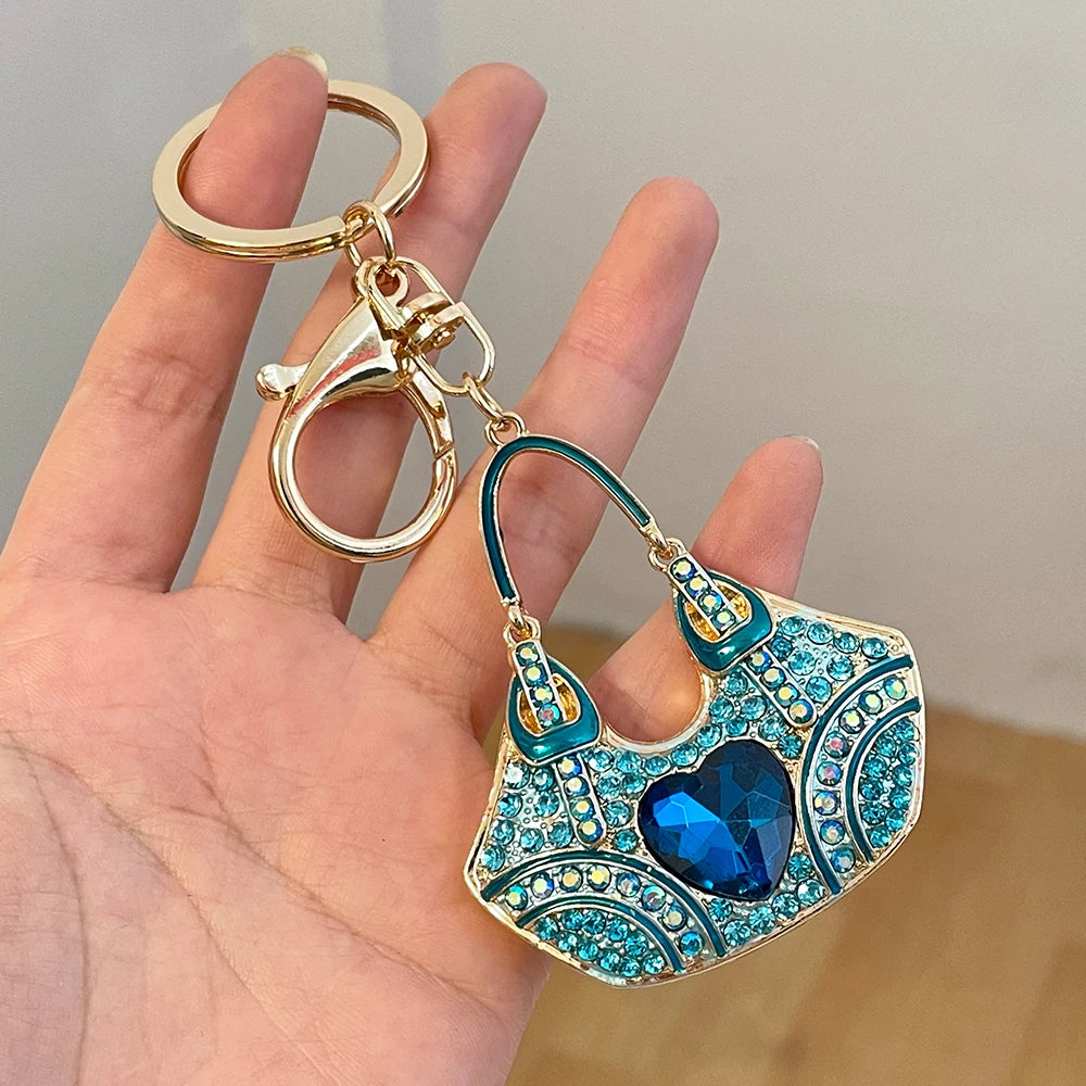 Luxury Women's Love Bag Key Ring Handbag Pendant Car KeyChain Souvenir 2024 New