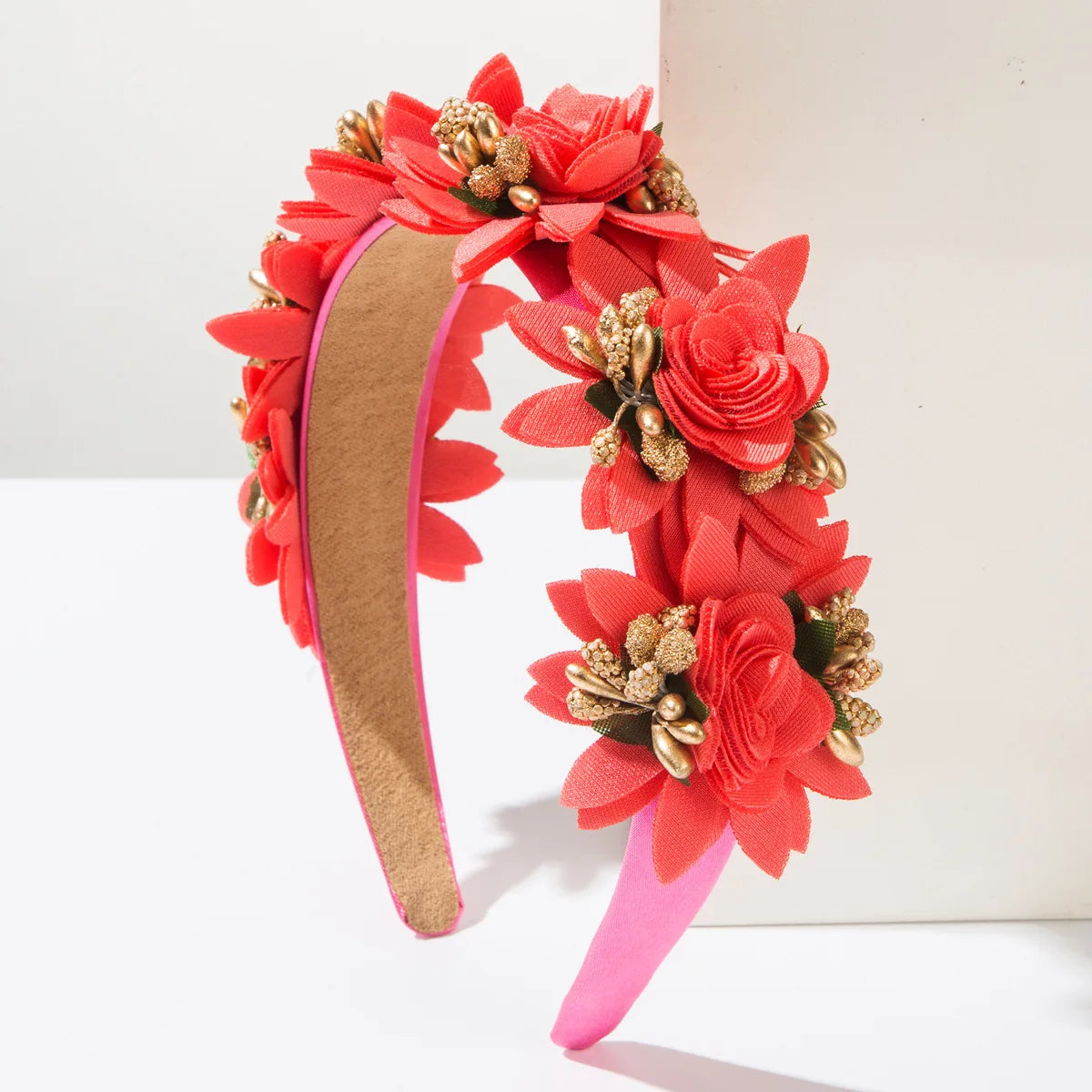 Simulation Rose Flowers Hairbands for Women Tiaras Crown Headband Hair Jewelry Party Birthday Costume Accessories