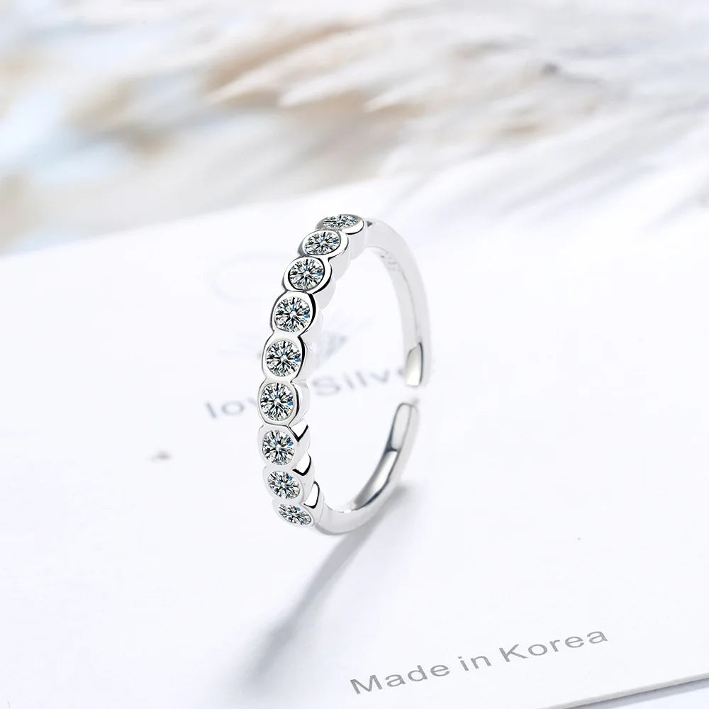 New 925 Sterling Silver 6A Zircon Ring Luxury Shines Simplicity Fashion Exquisite For women Wedding Engagement Jewelry