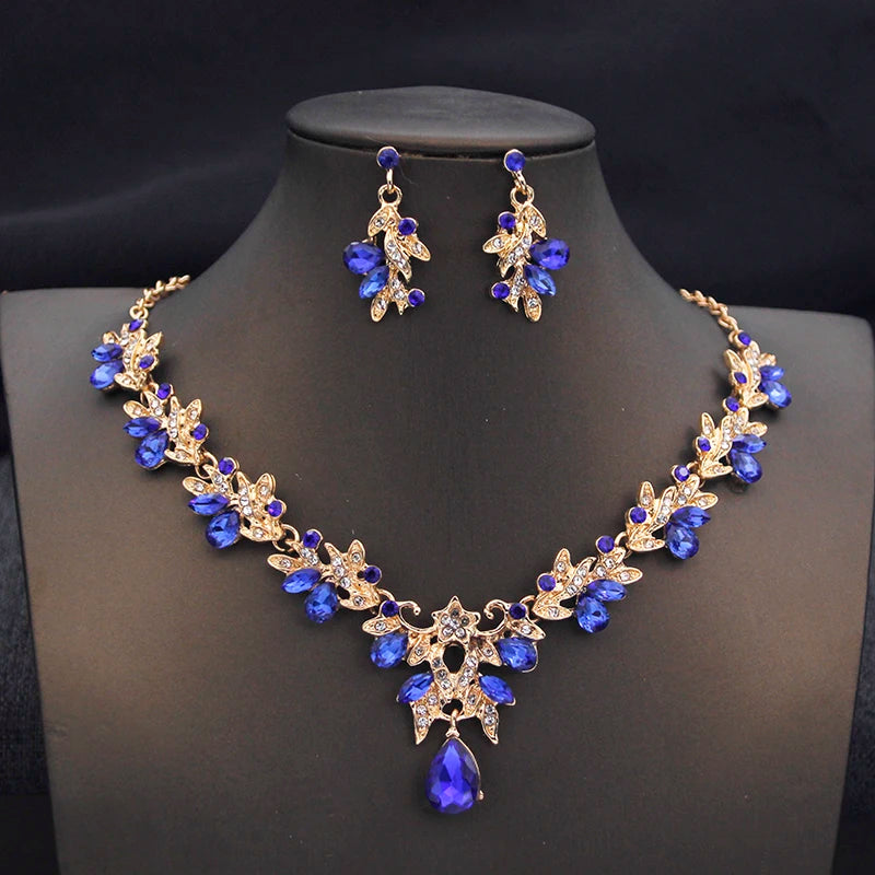 Butterfly Collar Opal Pink Bridal Jewelry Sets for Women Choker Necklace Earring Set Wedding Bride Jewelry Sets 3 Pcs Gifts